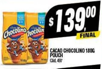 Supermercados Yaguar Cacao Chocolino 180g Pouch oferta