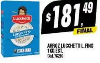 Supermercados Yaguar Arroz Lucchetti L. Ano 1kg Est. oferta