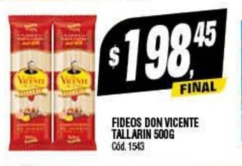 Supermercados Yaguar Fideos Don Vicente Tallarin 500g oferta