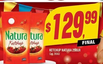 Supermercados Yaguar Ketchup Natura 250gr oferta