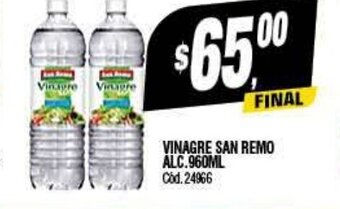 Supermercados Yaguar Vinagre San Remo Alc. 960ml oferta