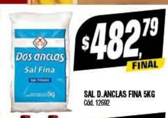 Supermercados Yaguar Sal D.Anclas Fina 5kg oferta