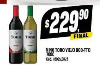 Supermercados Yaguar Vino Toro Viejo BCO-TTO 700C oferta