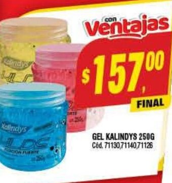 Supermercados Yaguar Gel Kalindys 250G oferta