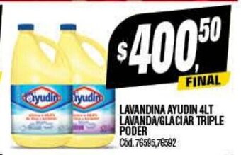 Supermercados Yaguar Lavandina Ayudin 4LT Lavanda/Glaciar Triple Poder oferta