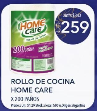 Papel de cocina home care