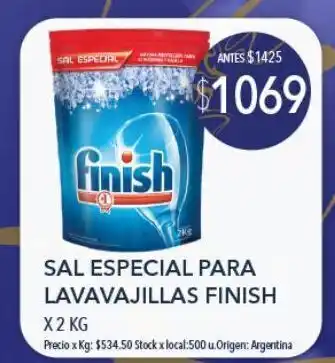 Jumbo Sal para lavavajillas finish 2kg oferta