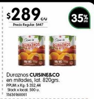 Jumbo Duraznos cuisine & co oferta