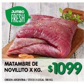 Jumbo Matambre de novillito x kg oferta