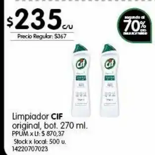 Jumbo Limpiador cif 270ml oferta