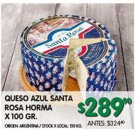 Jumbo Queso azul santa rosa horma x 100g oferta