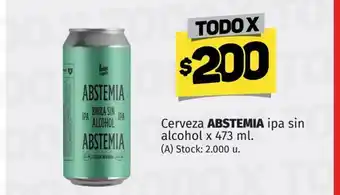 Cerveza Abstemia ipa sin alcohol