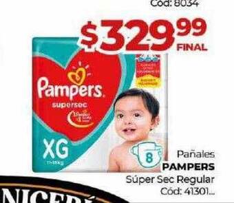 Diarco Pañales pampers súper sec regular oferta