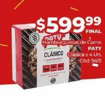 Diarco Hamburguesas de carne paty clásica x 4 oferta