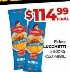 Diarco Fideos lucchetti x 500 gr oferta