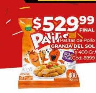 Diarco Patitas de pollo granja del sol x 400 gr oferta