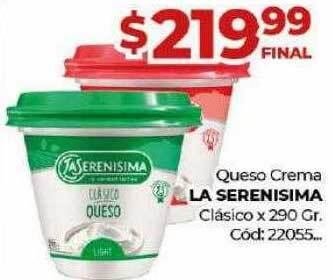 Diarco Queso crema la serenisima clásico x 290 gr oferta
