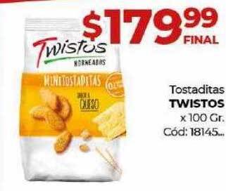 Diarco Tostaditas twistos x 100 gr oferta