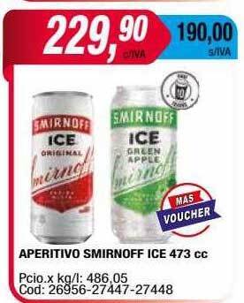 Maxiconsumo Aperitivo smirnoff ice 473 cc oferta