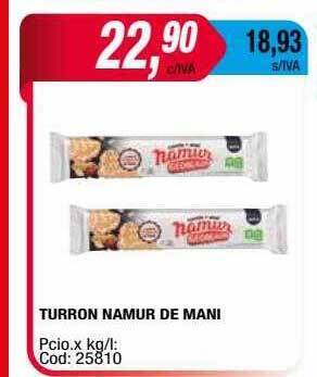 Maxiconsumo Turron namur de mani oferta