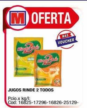 Maxiconsumo Jugos rinde 2 todos oferta