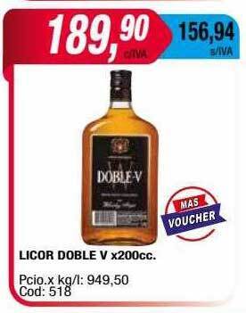 Maxiconsumo Licor doble v x200cc oferta