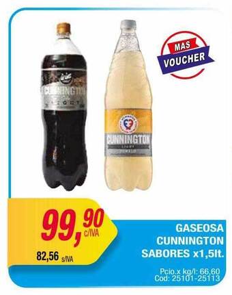 Maxiconsumo Gaseosa cunnington sabores oferta
