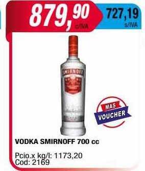 Maxiconsumo Vodka smirnoff 700 cc oferta