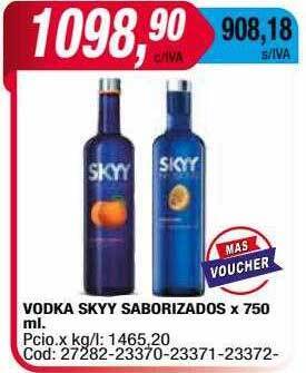 Maxiconsumo Vodka skyy saborizados x 750 ml oferta