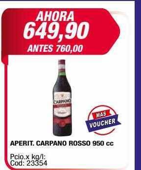 Maxiconsumo Aperit. carpano rosso 950 cc oferta