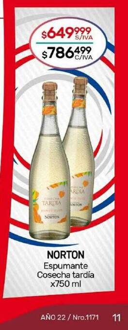 Nini Mayorista Norton espumante cosecha tardia oferta