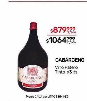 Nini Mayorista Cabarceno vino patero tinto oferta