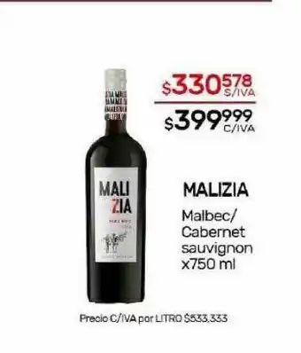Nini Mayorista Malizia malbec cabernet sauvignon oferta