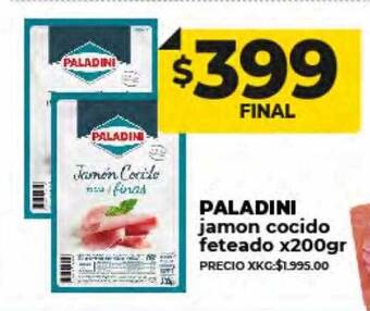 Supermayorista Vital Paladini jamon cocido feteado oferta