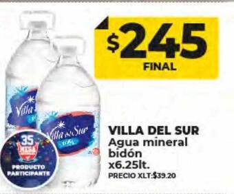 Supermayorista Vital Villa del sur agua mineral bidón oferta