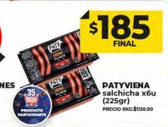 Supermayorista Vital Patyviena salchicha oferta