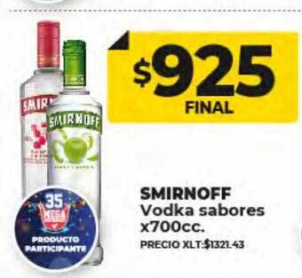 Supermayorista Vital Smirnoff vodka sabores oferta
