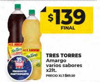 Supermayorista Vital Tres torres amargo varios sabores oferta