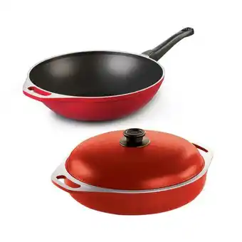 Avon Set x2 cucina donna - paellera y wok rojo oferta