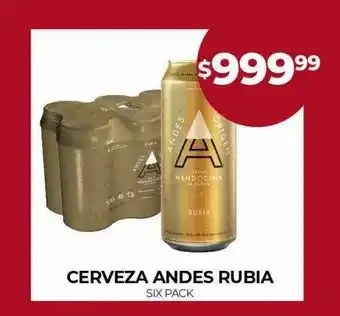 Supermercados Tadicor Cerveza andes rubia six pack oferta