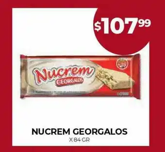 Supermercados Tadicor Nucrem georgalos x 84 gr oferta