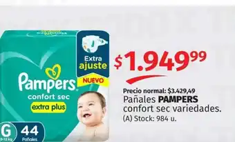 Pañales Pampers confort