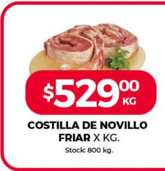 Costilla de Novillo Friar x kg