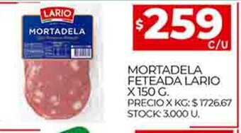 Supermercados DIA Mortadela Feteada Lario oferta