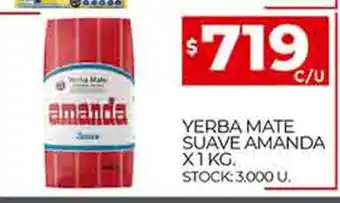 Supermercados DIA Yerba Mate Suave Amanda X1 KG oferta