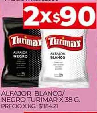 Supermercados DIA Alfajor Blanco/Negro Turimar x 38 g. oferta