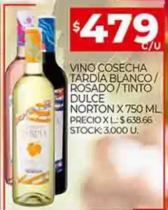 Supermercados DIA Vino Cosecha Tardia Blanco oferta