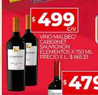Supermercados DIA Vino Malbec Cabernet Sauvignon oferta