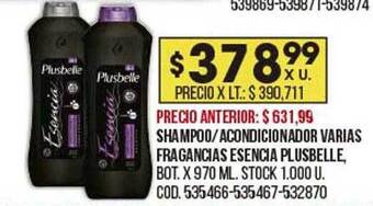Coto Shampoo acondicionador varias fragancias esencia plusbelle oferta