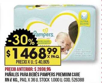 Coto Pañales para bebés pampers premium care rn oferta